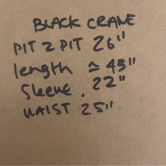 Black Crane Cotton Gauze Oversized lagenlook dress OS S minimalist long sleeve - Picture 7 of 8